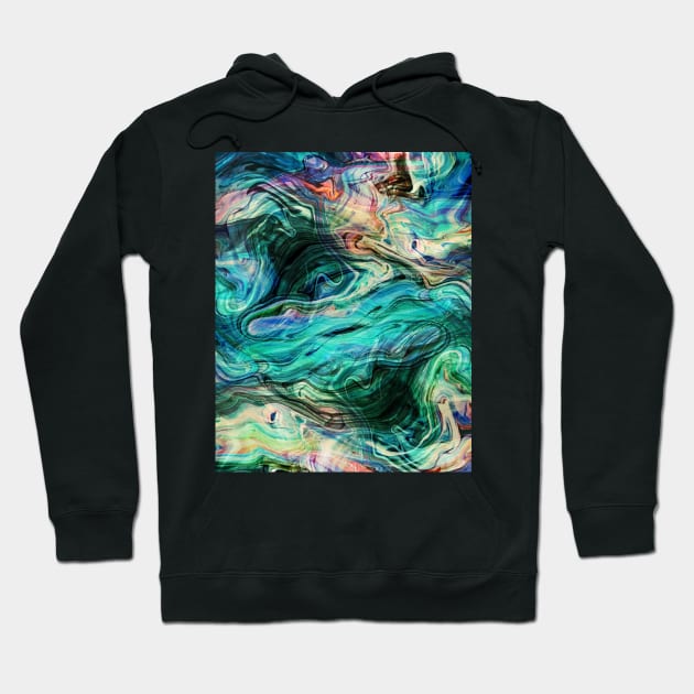 Colorful Abstract Fluidic Pattern Hoodie by StudioGrafiikka